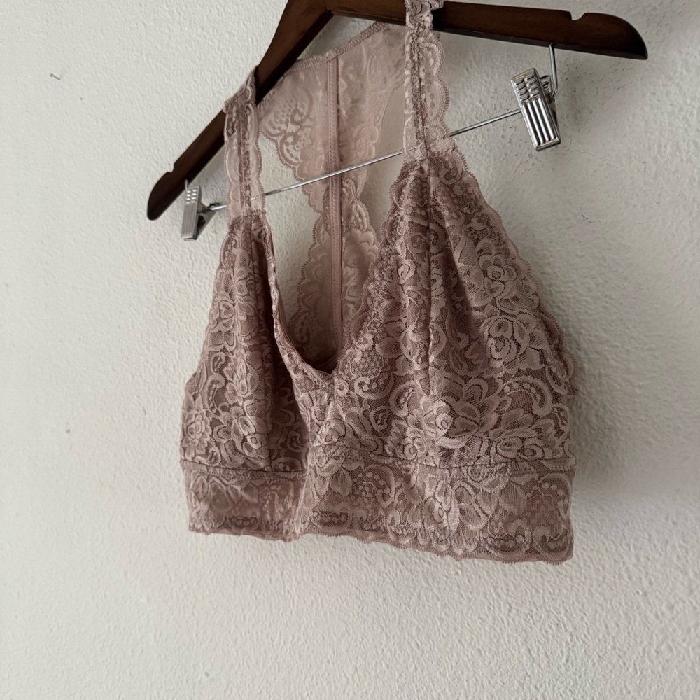 Lace Bralette XL Racerback Floral Feminine Supportive Dainty Layering New - Picture 5 of 11